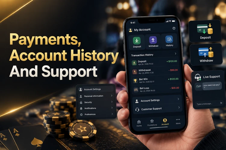 Payments, Account History And Support